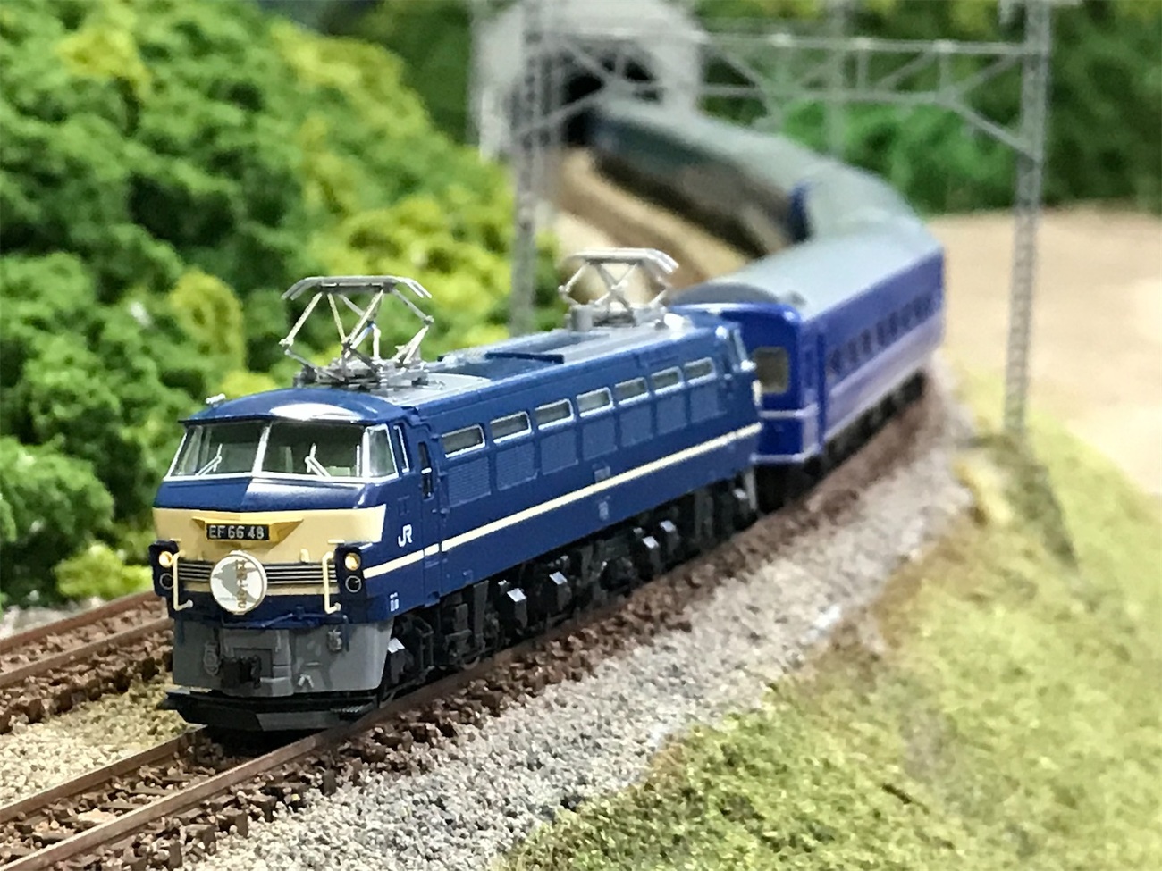 新TOMIX EF66-0(後期型)入線 - 休日の屋根裏