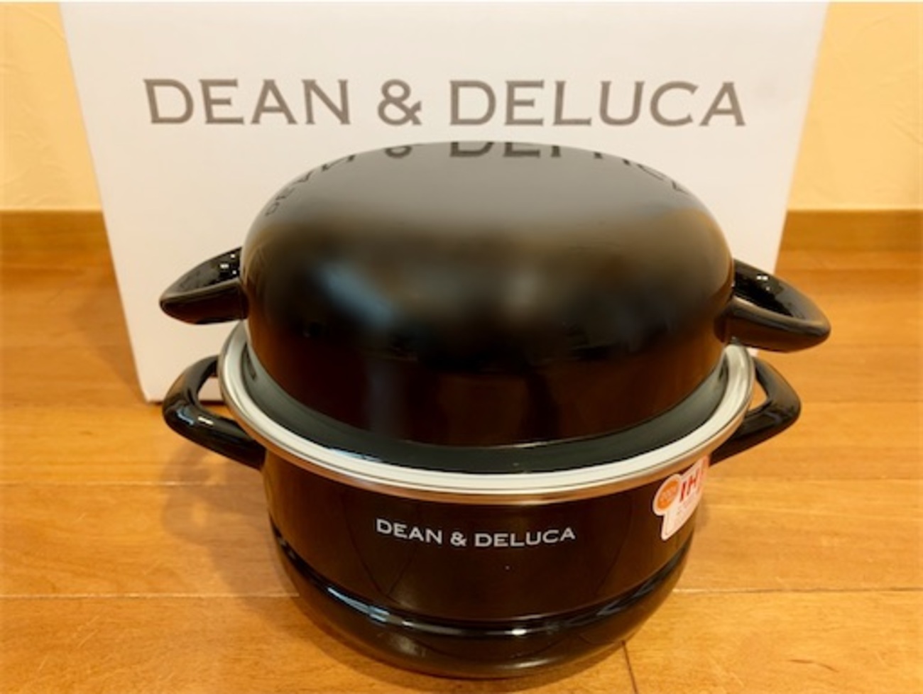 DEAN ＆ DELUCA ホーロー鍋 キャセロールL ブラック 18cm IH・直火対応 