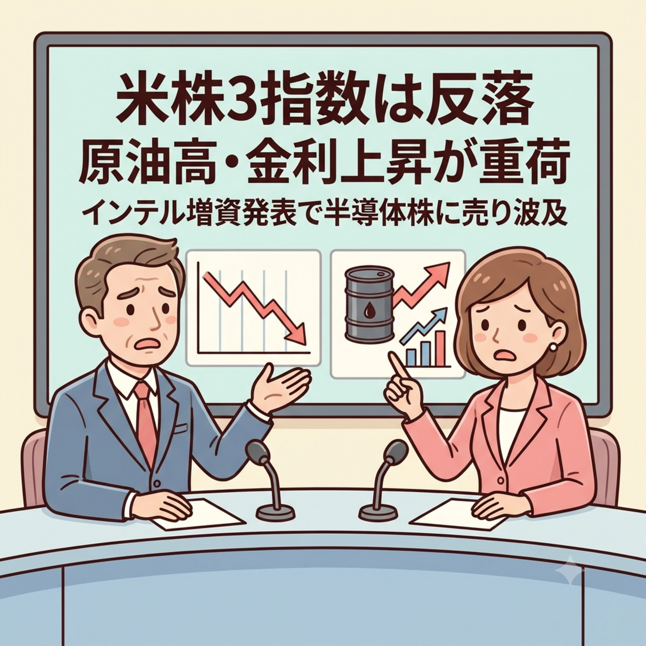 【前日の米国株】3指数はそろって反落 原油急伸→金利上昇で利益確定売り優勢 半導体は個別の売り材料多くSOX-2.94%2026年8月11日