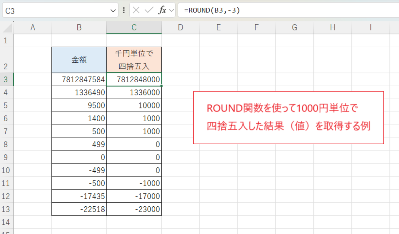 千 円 未満 四捨五入