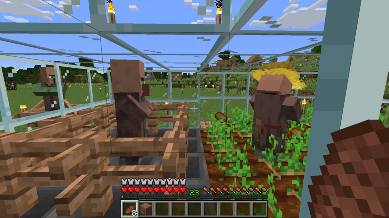 【Minecraft】Easy villager automatic farm Tutorial | Only Fences and ...