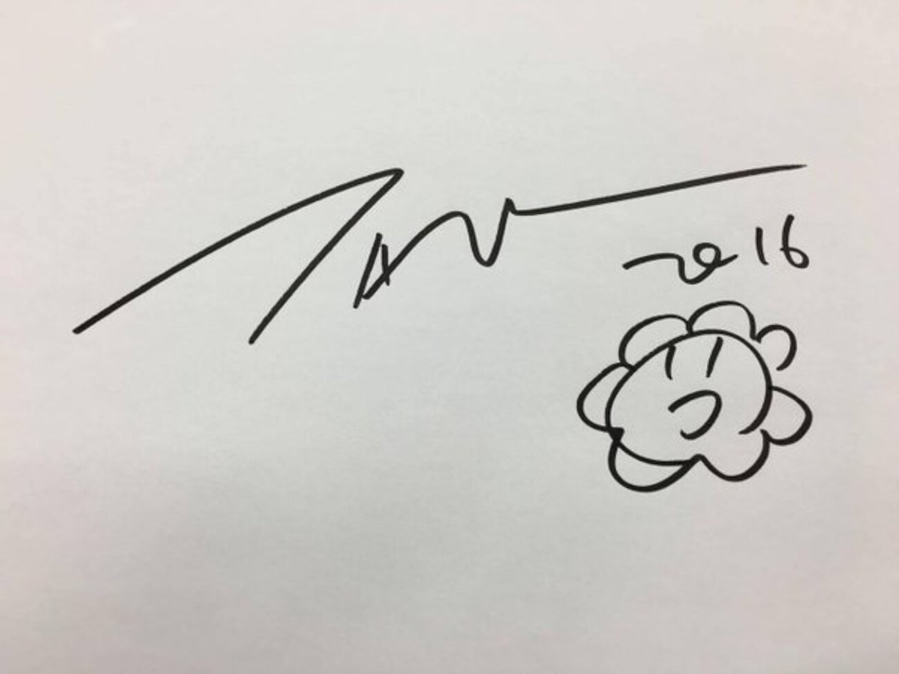 村上隆　直筆サイン　記号の顔　× 直筆サイン入り 村上隆 記号の顔× SR