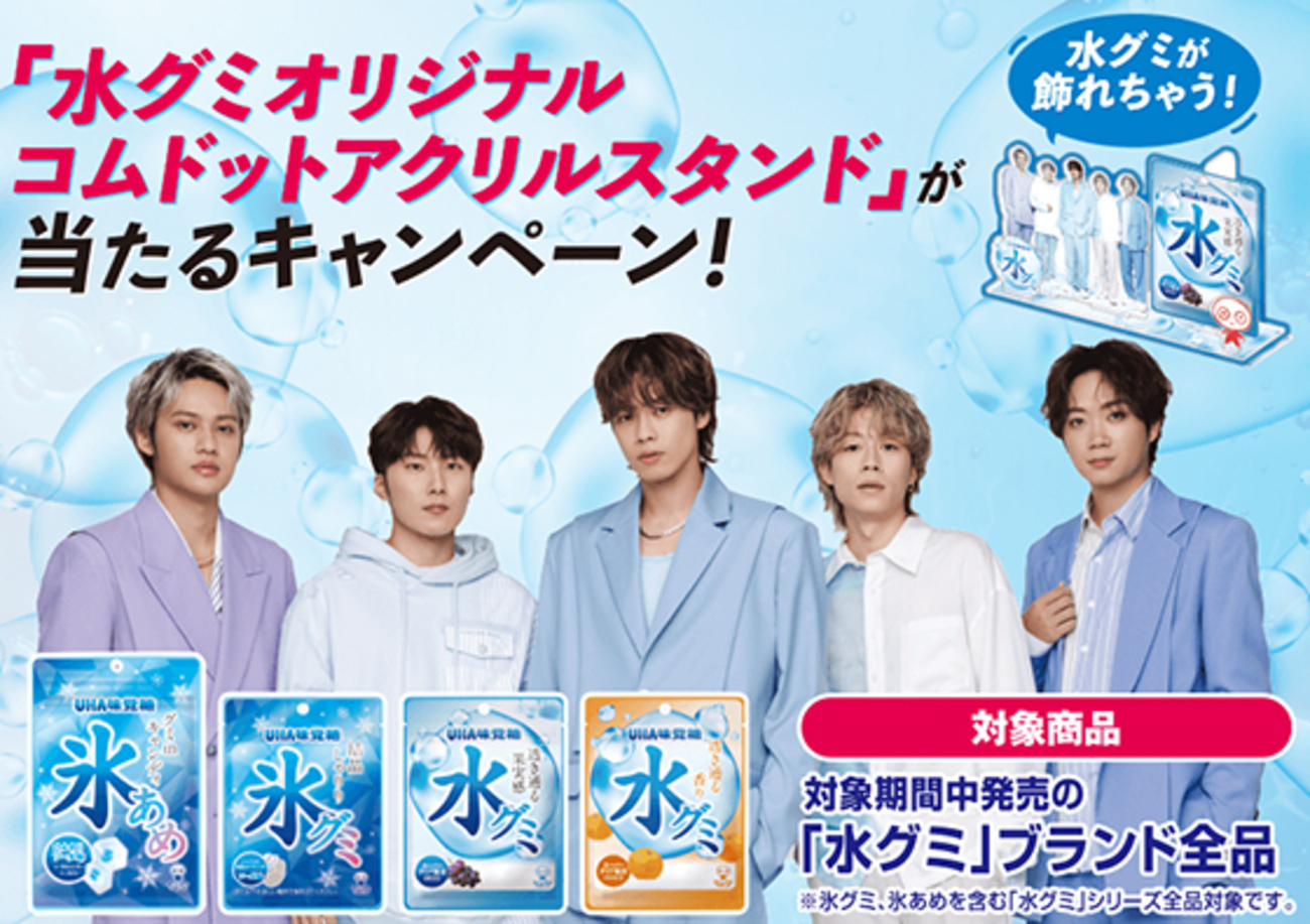 UHA味覚糖「水グミオリジナルコムドットアクリルスタンド」が当たる 
