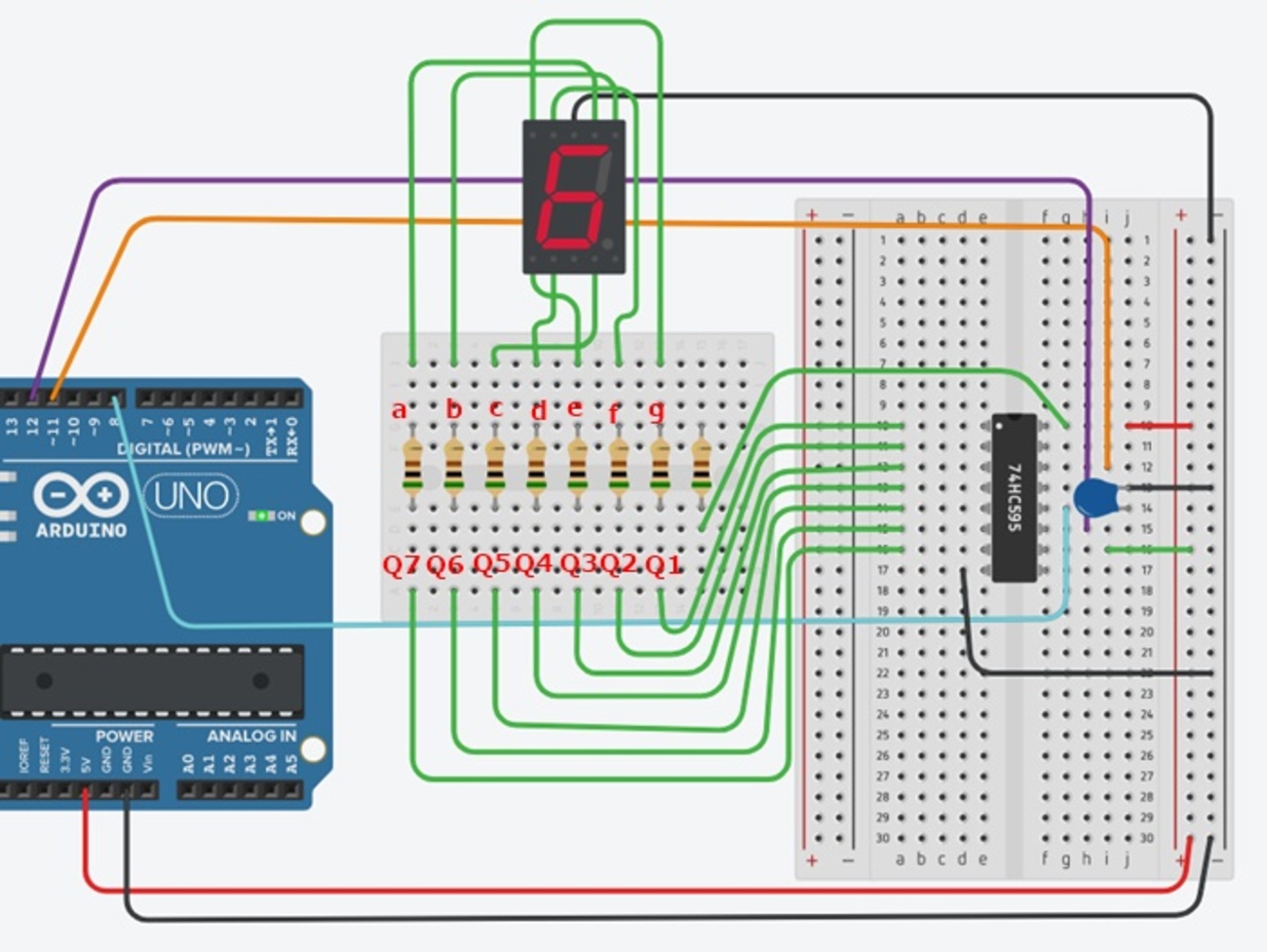 TinkercadによるArduinoシミュレーション31 ~ シフトレジスタ