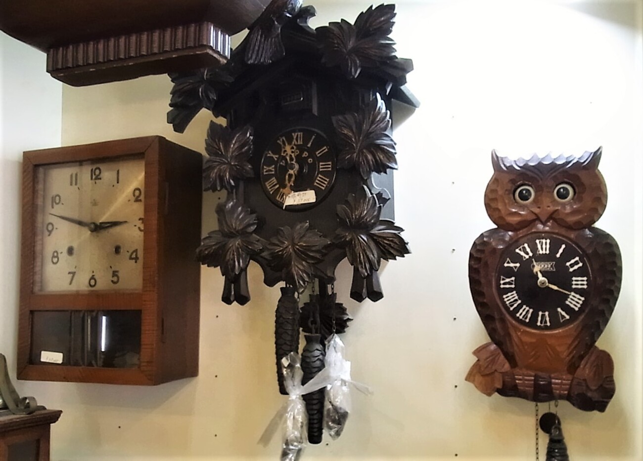 ◇超大型 手塚時計 フクロウ掛け時計◇超レア 手塚のミミズク掛時計・目が