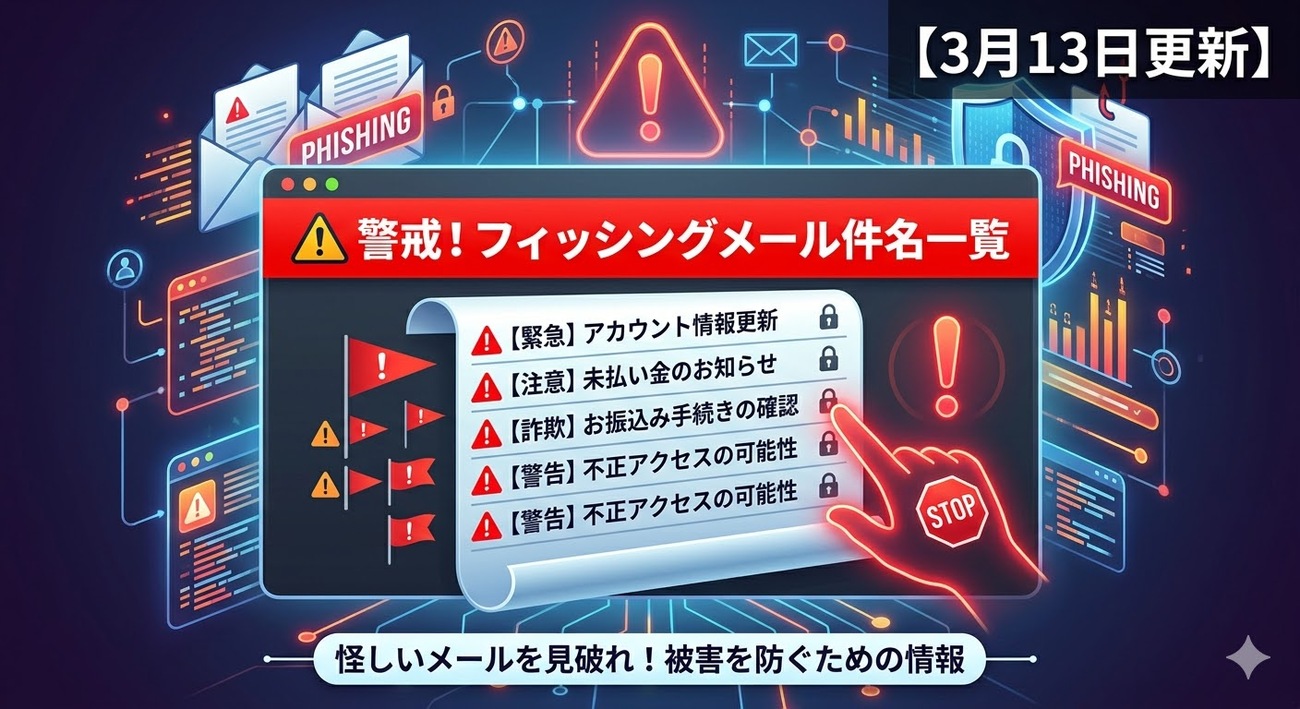 瑠璃出品 3月7日お支払い 3月13日更新：注意！件名が一覧にあるメールはフィッシング詐欺の可能
