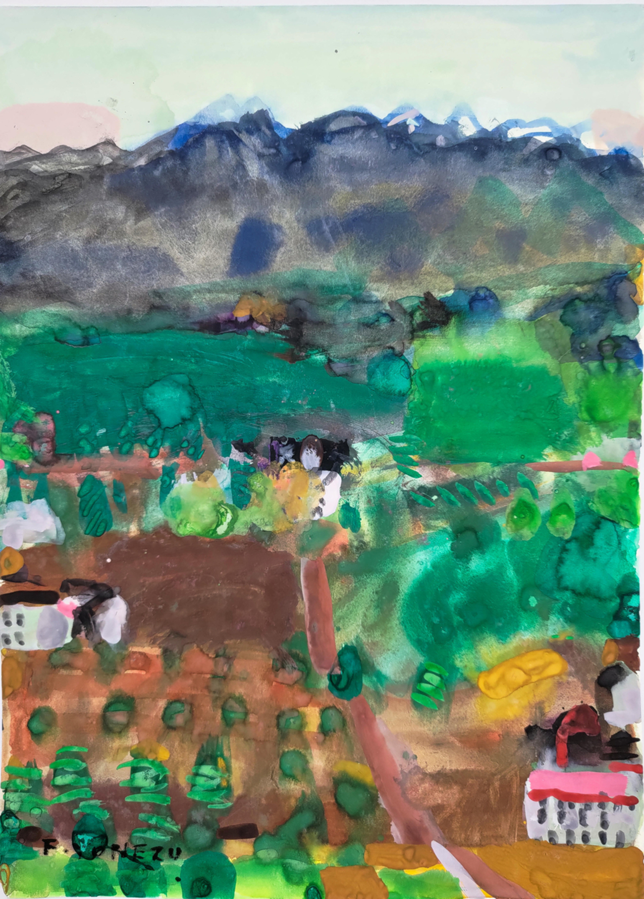 畑のある風景 - 米津アトリエ