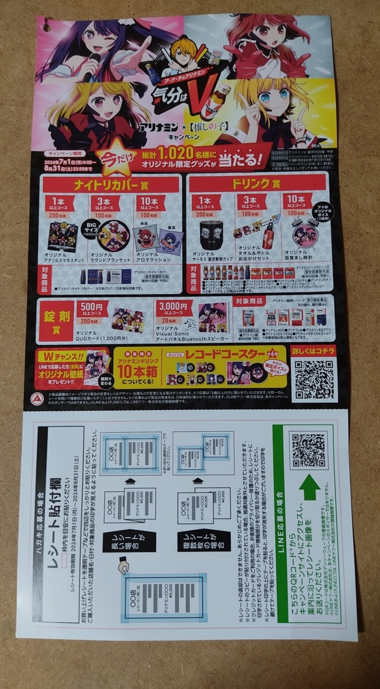 懸賞情報 アリナミン×【推しの子】キャンペーン - 大きいつづらと 