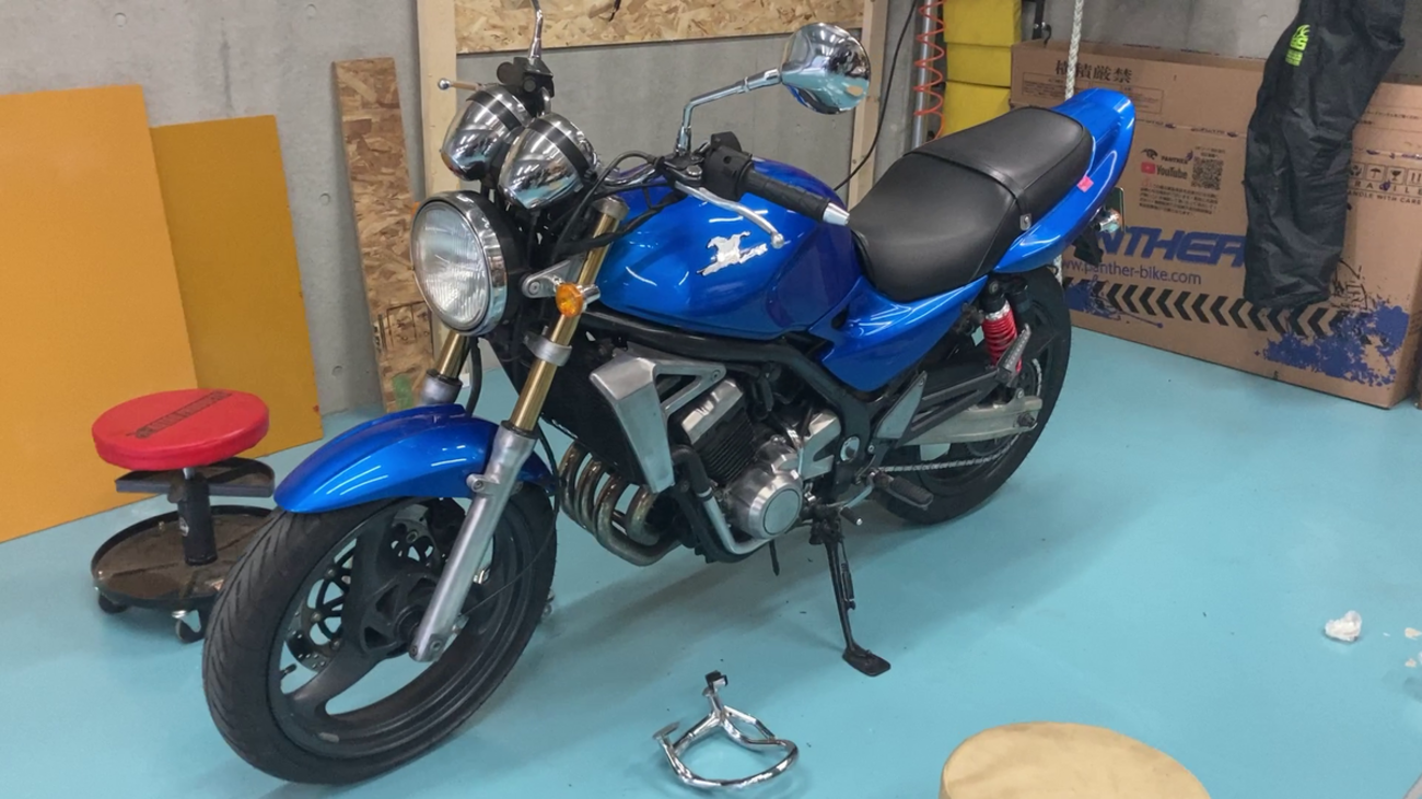 バリオスのエンジンガード取付 - のんびりバイク日和
