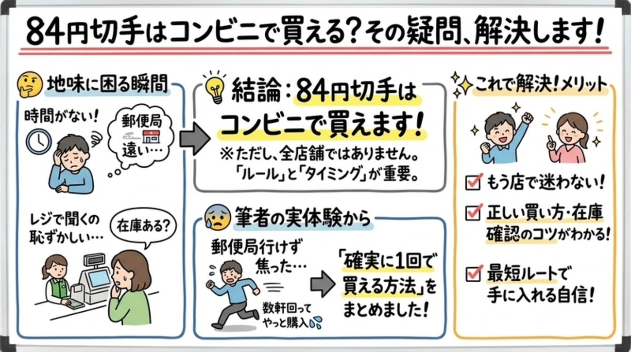 切手 コンビニ 買い方