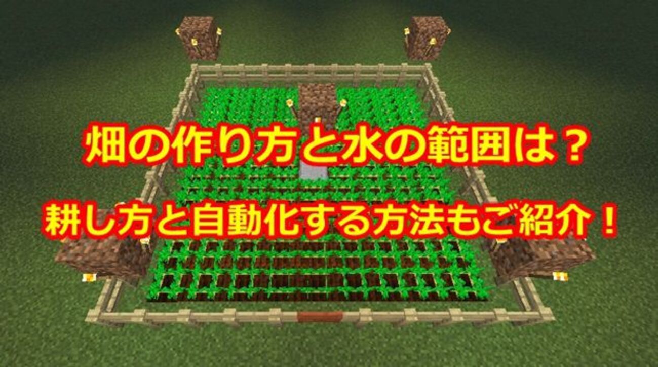 マイクラ 畑 水 範囲