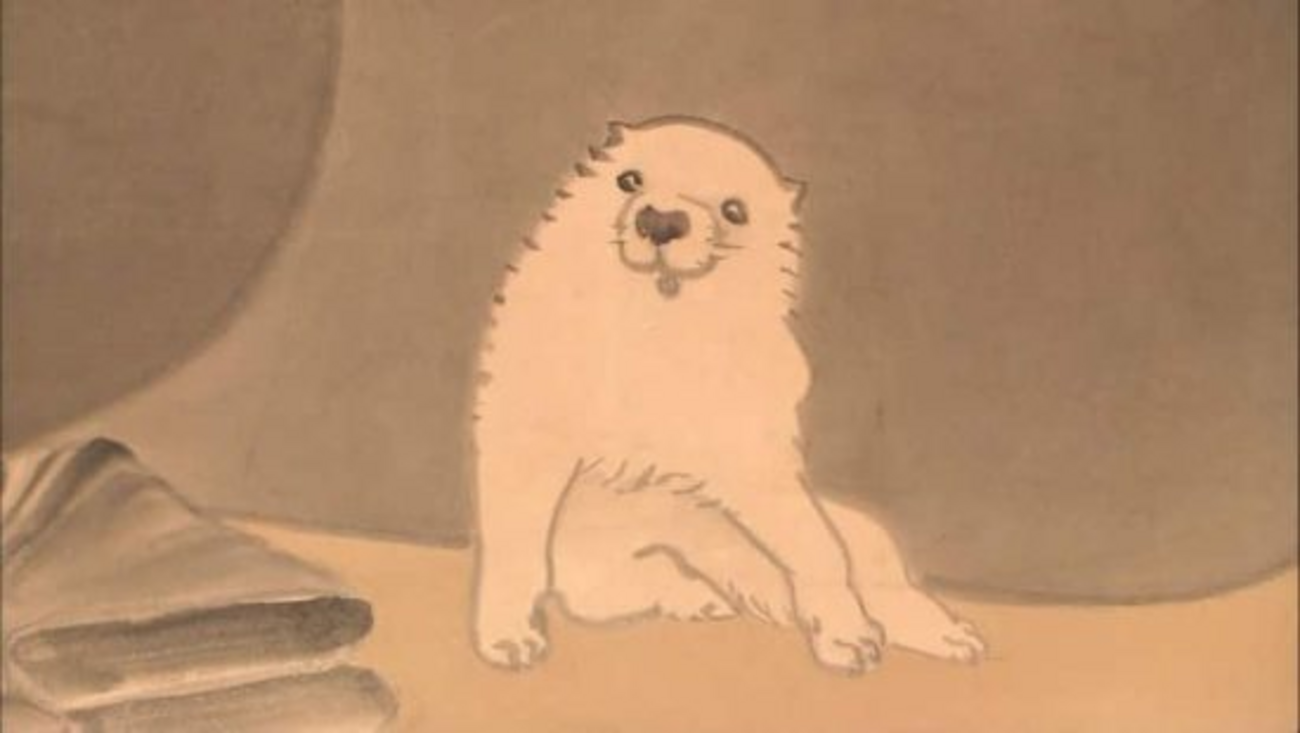 円山四条派 山元春挙 春挙 狆の図 犬絵 犬の絵
