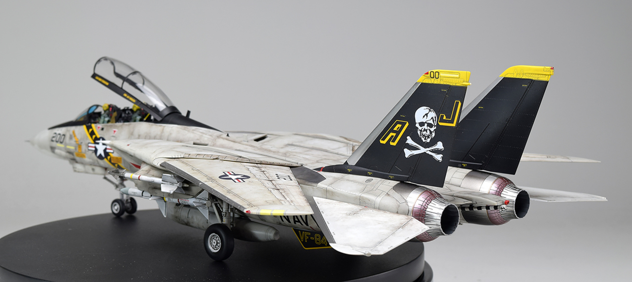タミヤ 1/48 F-14D ジョリーロジャース仕様 完成品（1/48 タミヤ F-14A 