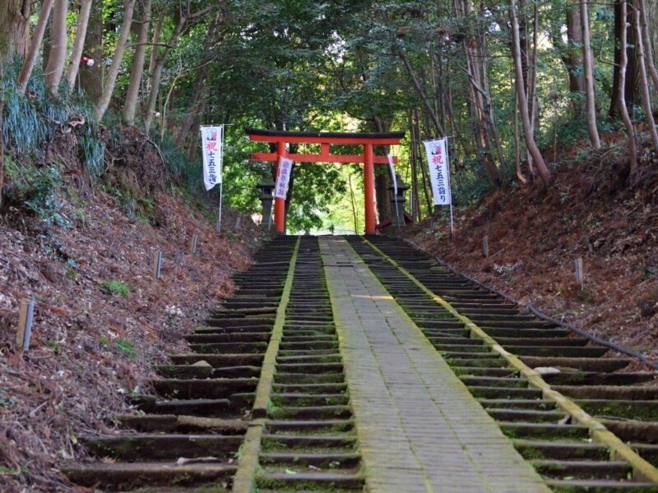 霧島岑神社と夷守神社、霧島六社権現のうち二社が夷守岳の麓に