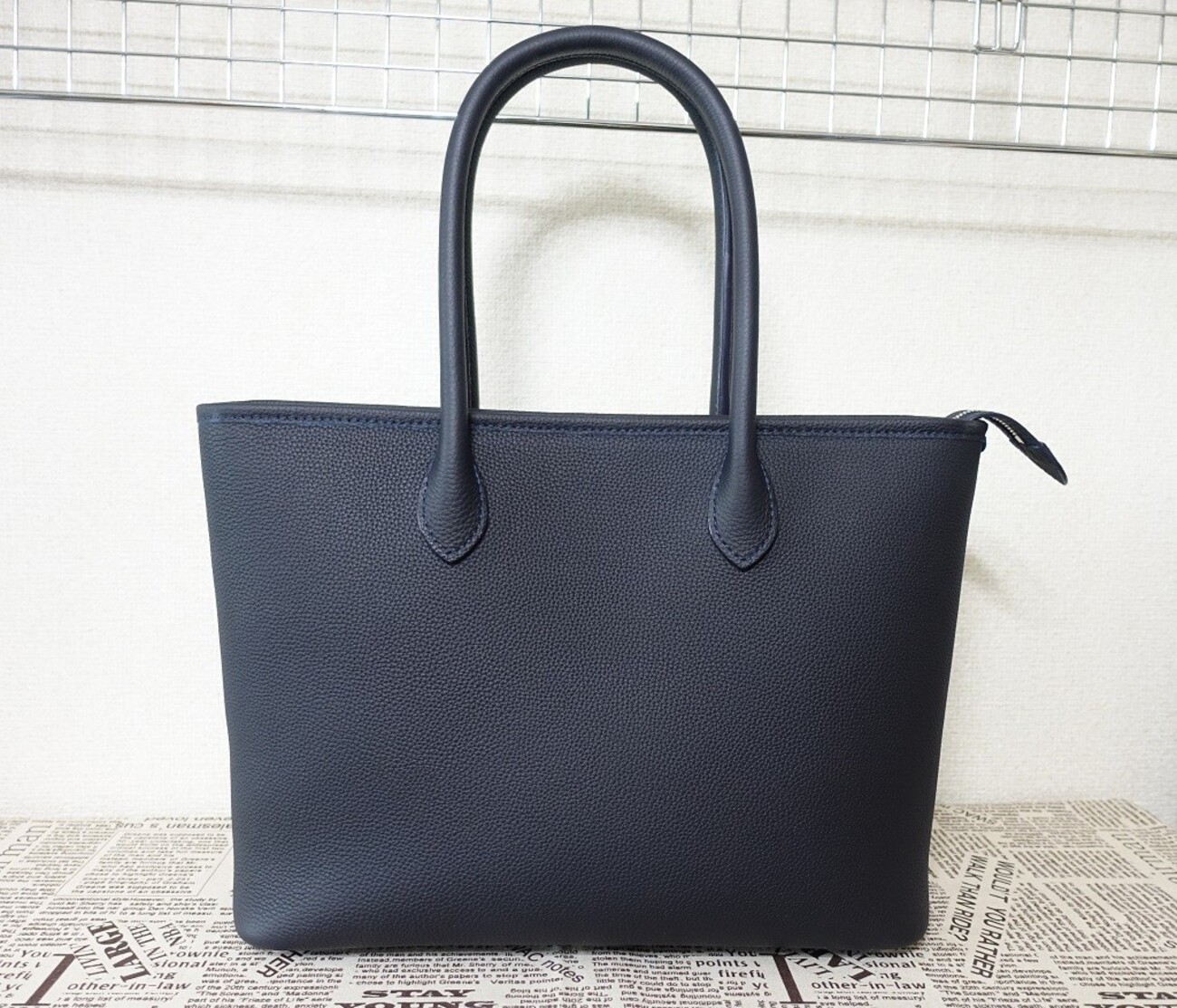 hinn ヒン トートバッグ ぺリンガー社製シュランケンカーフ 牛革 
