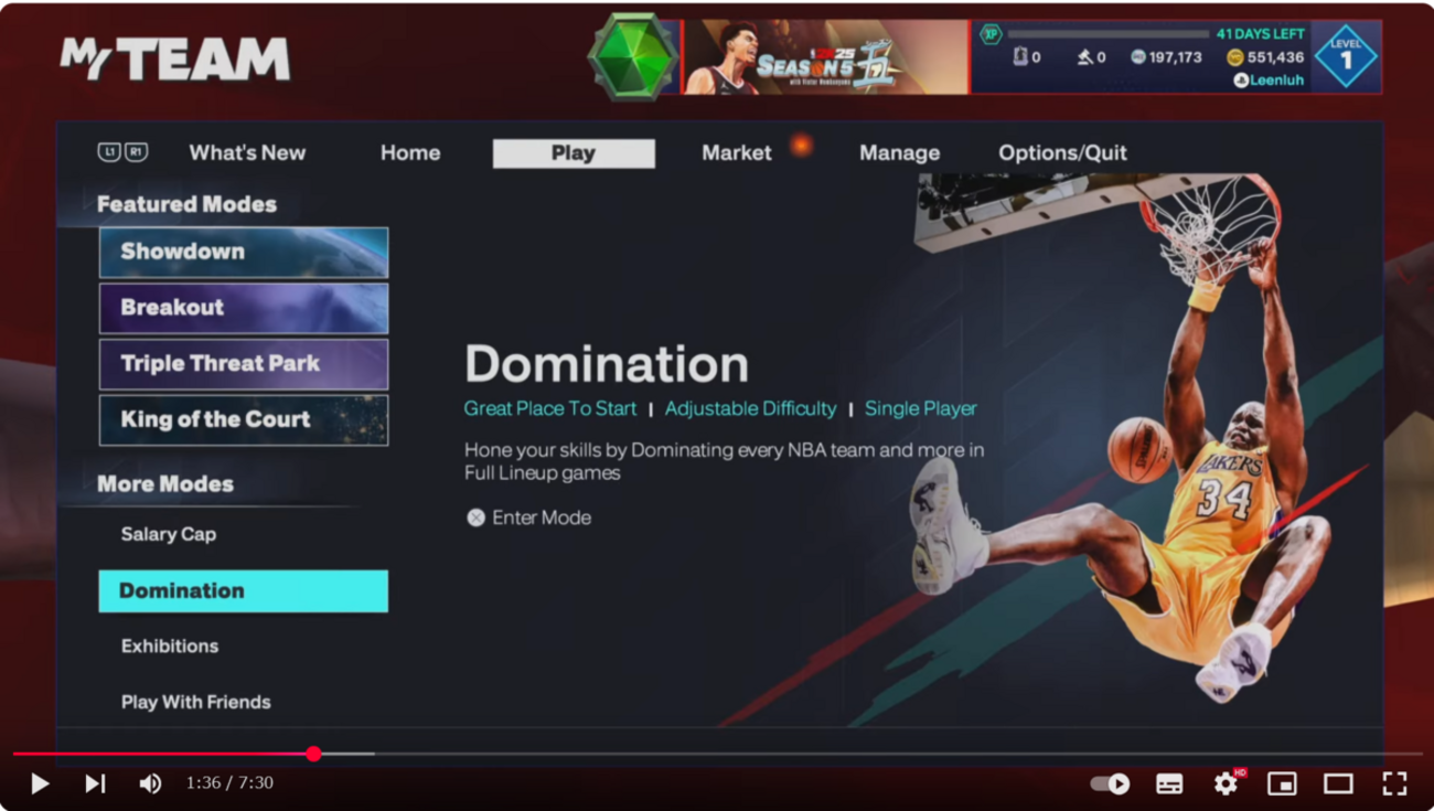 NBA 2K 25 シーズンXPを稼ぐためにMY TEAMもプレイする - NBA2Kのこと