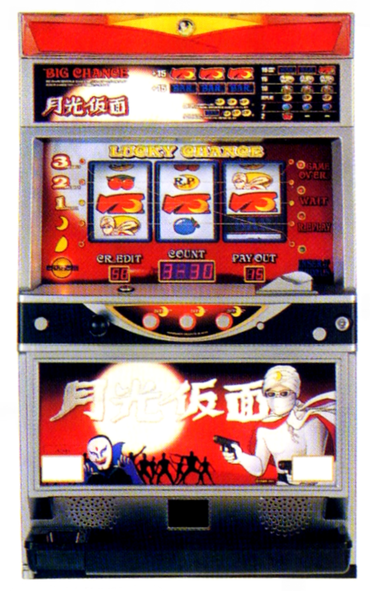 北電子「パチスロ 月光仮面（4号機）」の筺体＆スペック＆情報 