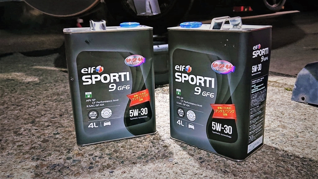 elf SPORTI 9 GF6 5W-30エンジンオイル 全合成油　エルフ シャリオグランディス オイル交換 エルフ スポルティ9 5W-30