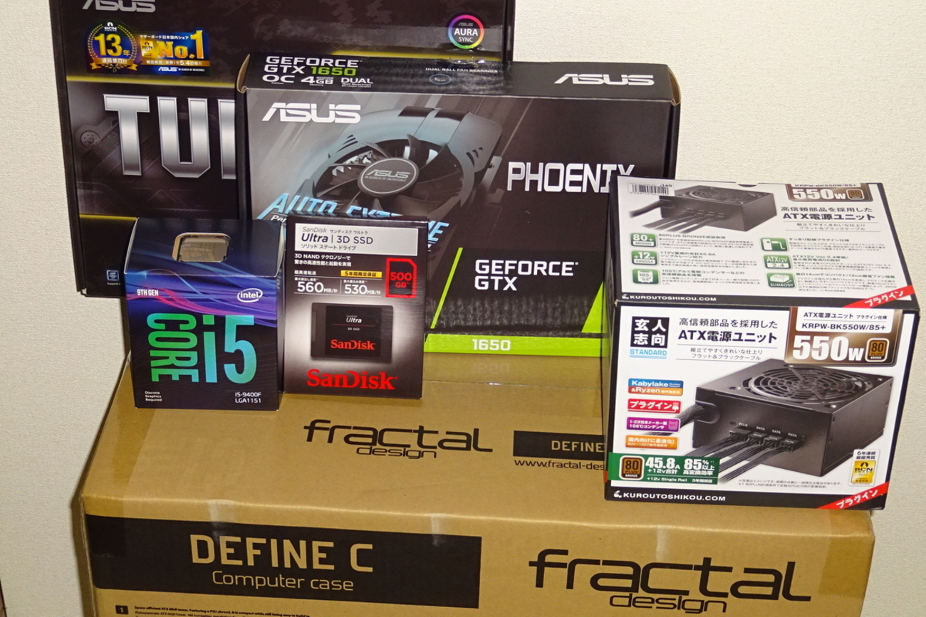 自作PC GTX1650搭載 （自作PC】パーツ選び(予算8万)Intel Corei5 