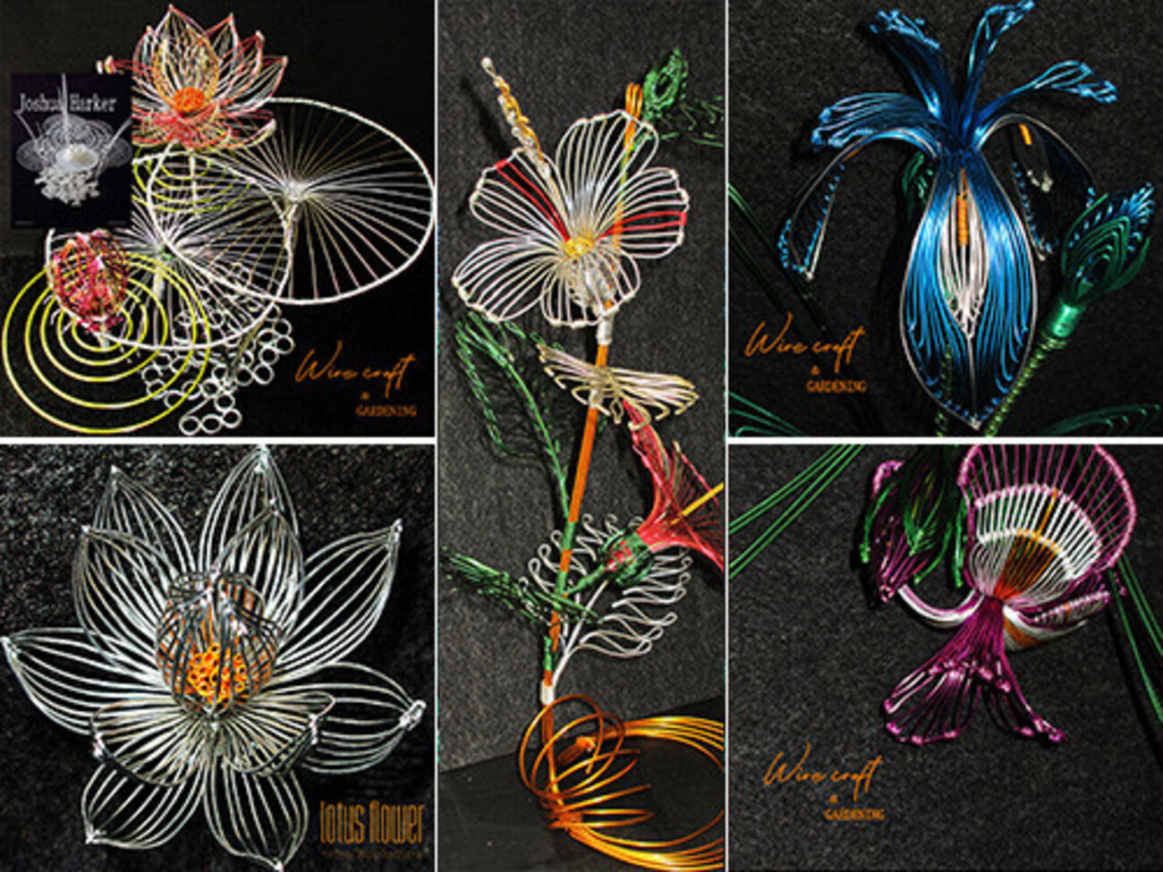 ワイヤークラフト作品 針金細工の「花」 - ワイヤークラフト＆gardening