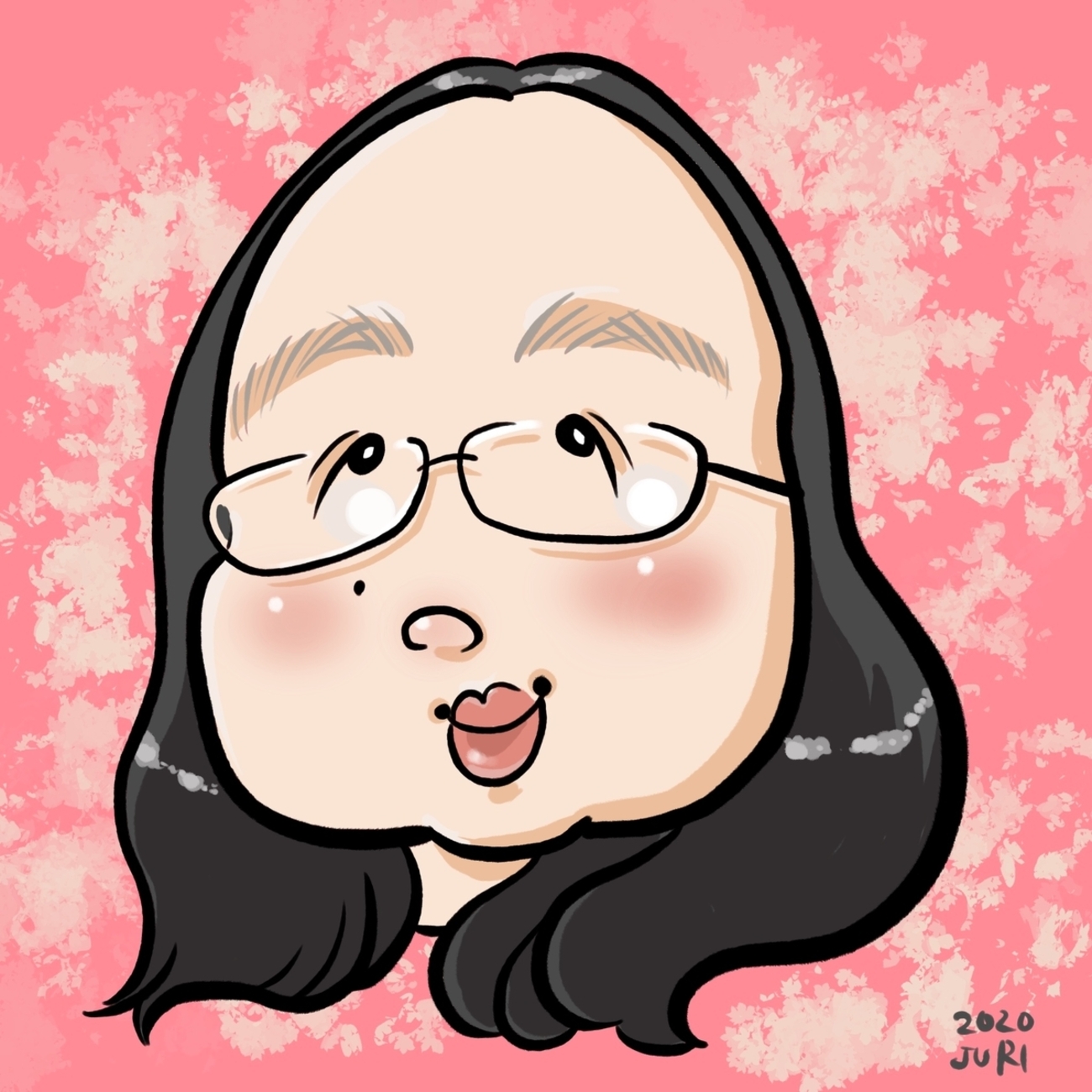 だん しゃり子　似顔絵オーダー こっちのけんとさんを描きました😊❤️‍🔥 @suppokopeppoko 頭から離れ