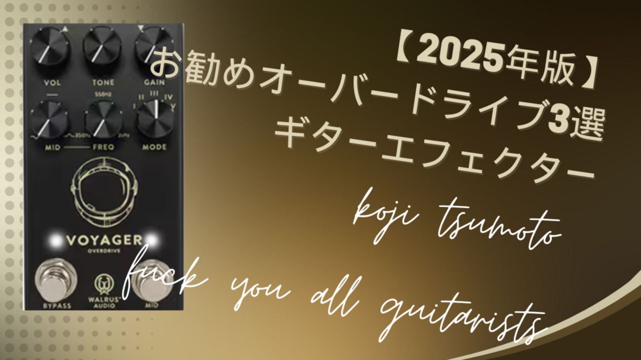 2025年版】お勧めオーバードライブ3選｜ギターエフェクター