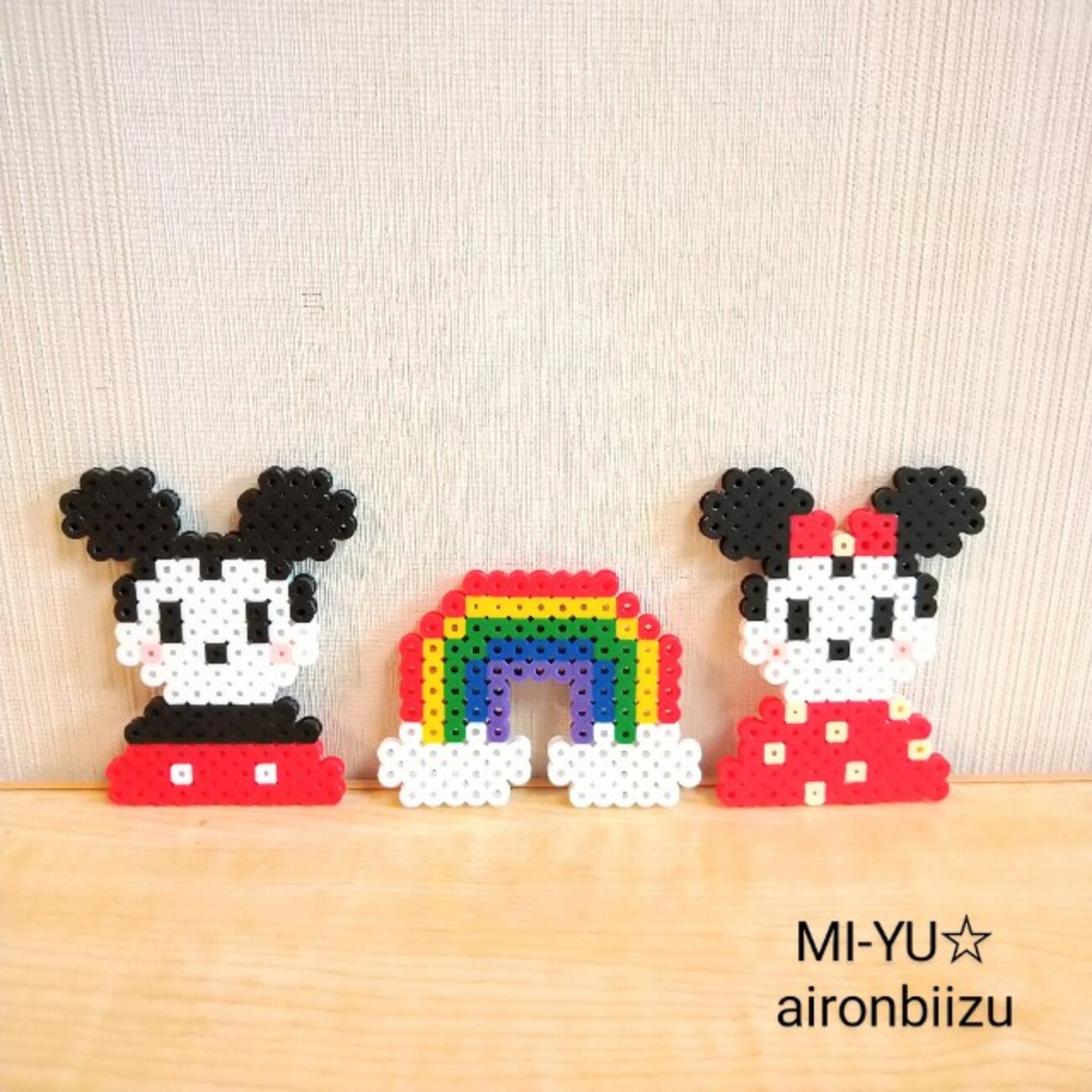 アイロンビーズ ディズニー ミッキーマウス&ミニーマウス - MI-YU☆の 