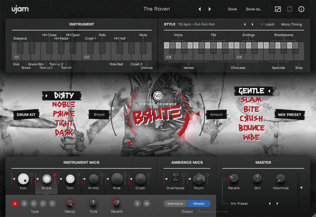 UJAM Virtual Drummer Bruteレビュー：1990年代グランジを再現する