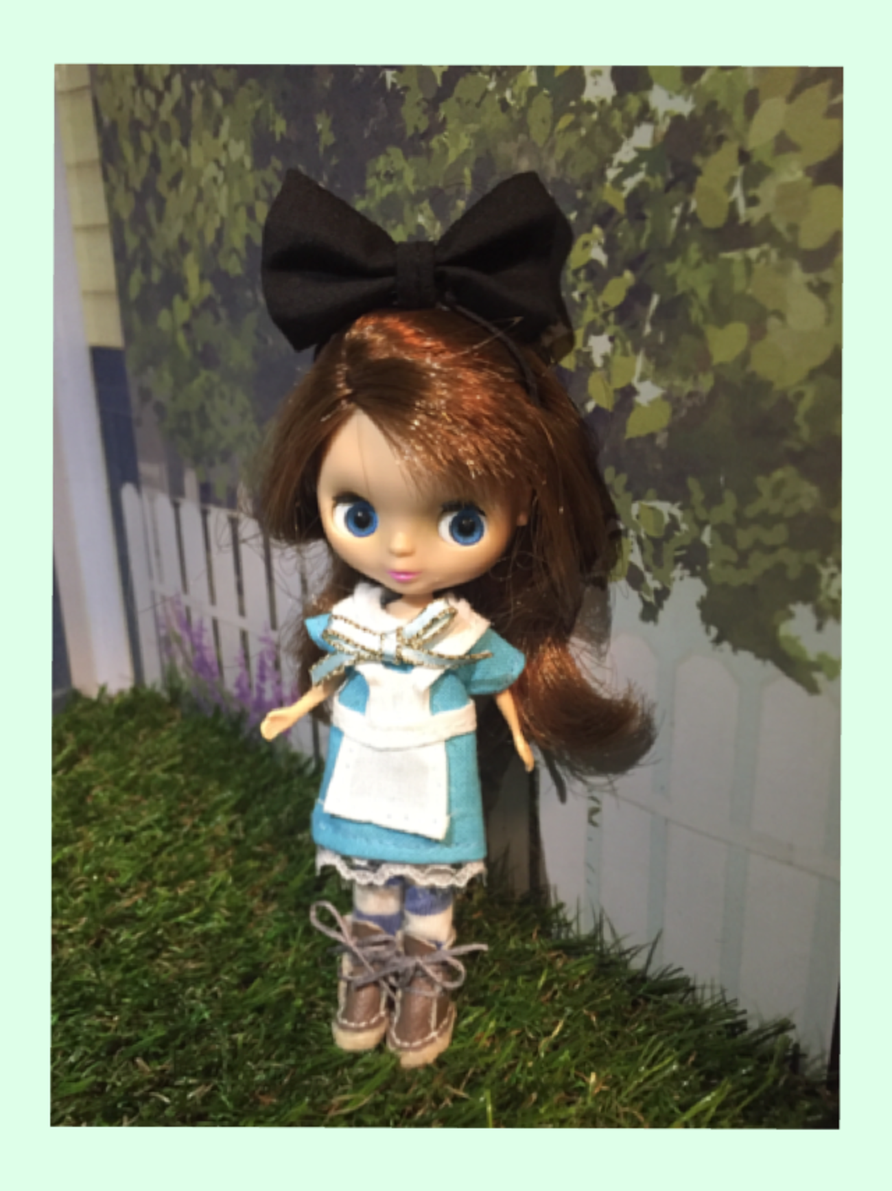 プチブライスサイズのお洋服 アリス風♪できました - ドールのための 