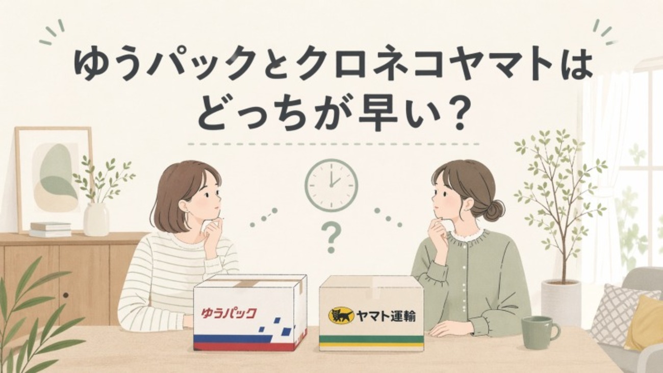 ゆうパックとクロネコヤマトはどっちが早い？配達日数・最速サービスを