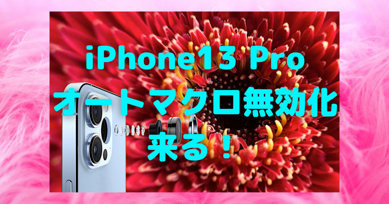 iPhone13のオートマクロ撮影の無効化が可能に〜iOS15.1ベータ3で〜 - カスタム/CUSTOM/でいこう😎