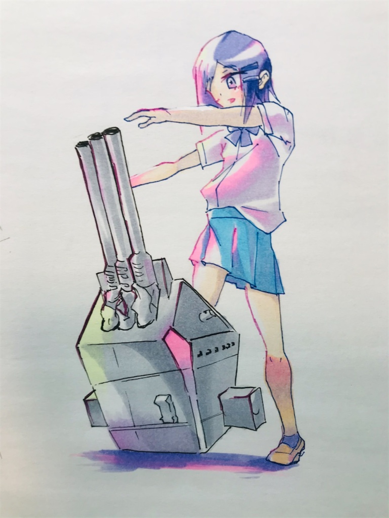 ガンバリーリエ　イラスト 、白と水色　(別) がんばリーリエ SR 台湾版 の展示中 || Museum of SW0RDS_mx