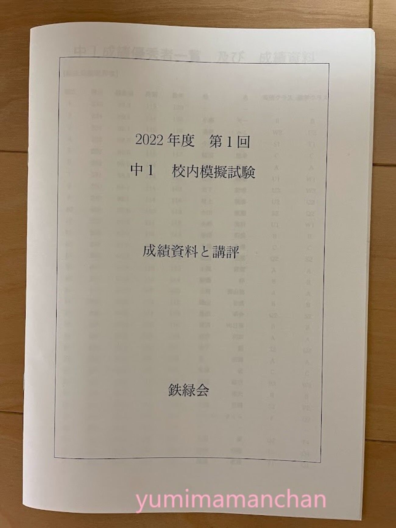 鉄緑会」校内模試返却/平均点や感想など - マヨ決めGO！｜教師ママの 