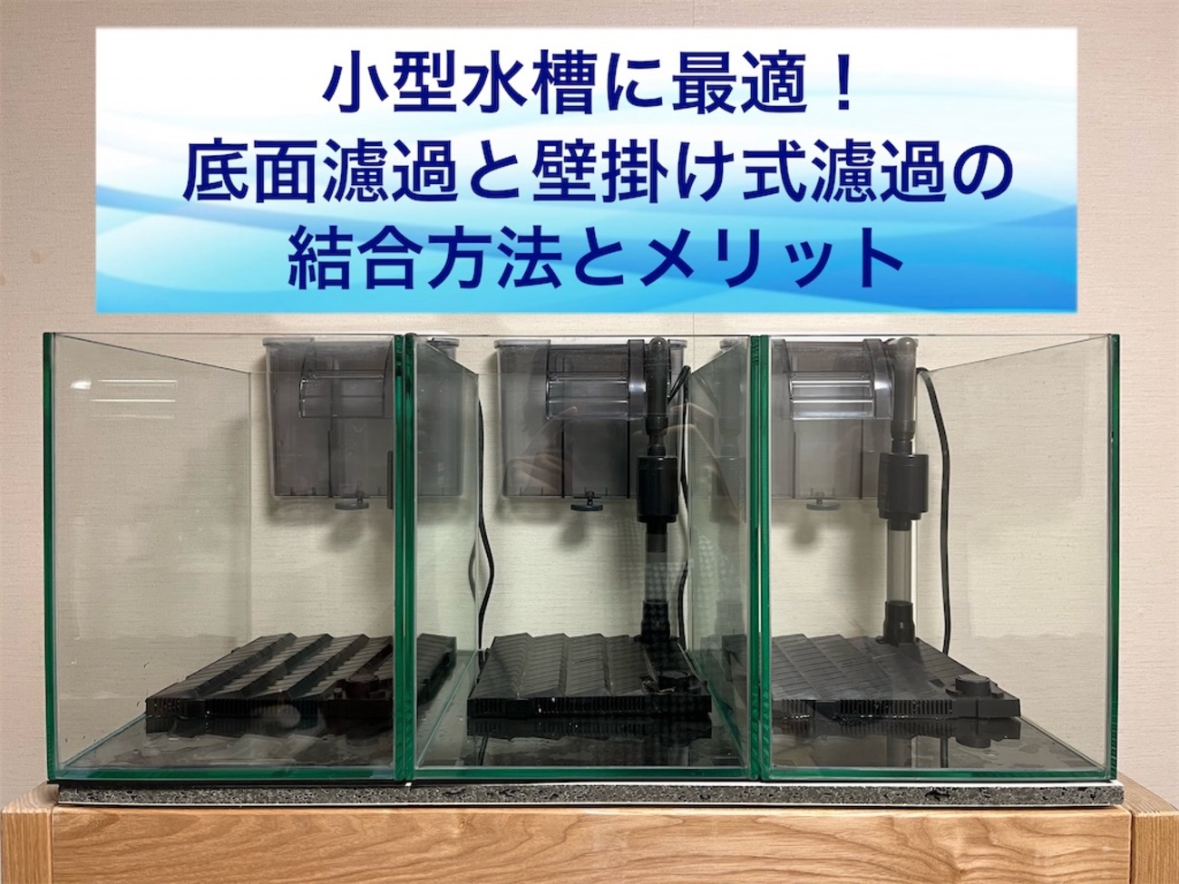 底面濾過と壁掛け式濾過の結合で水景を美しく！メリットと結合