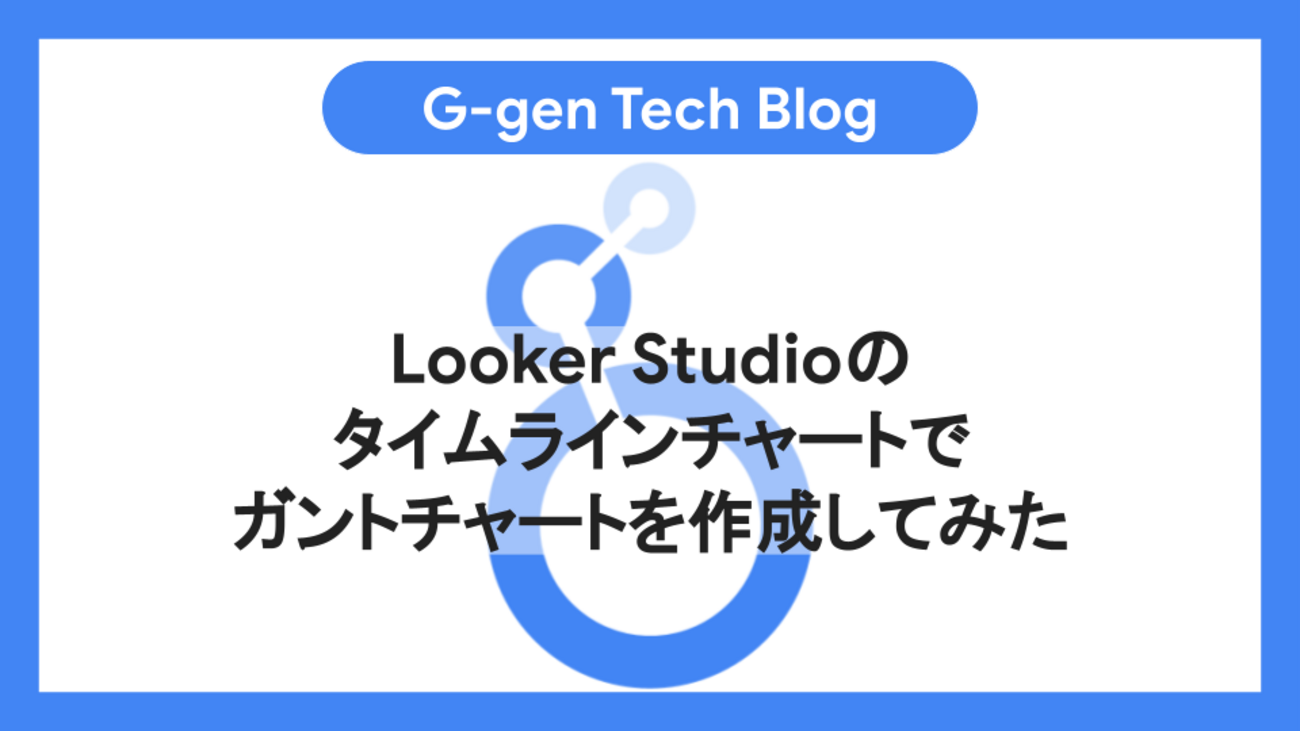 Looker Studioのタイムラインチャートでガントチャートを作成してみた - G-gen Tech Blog