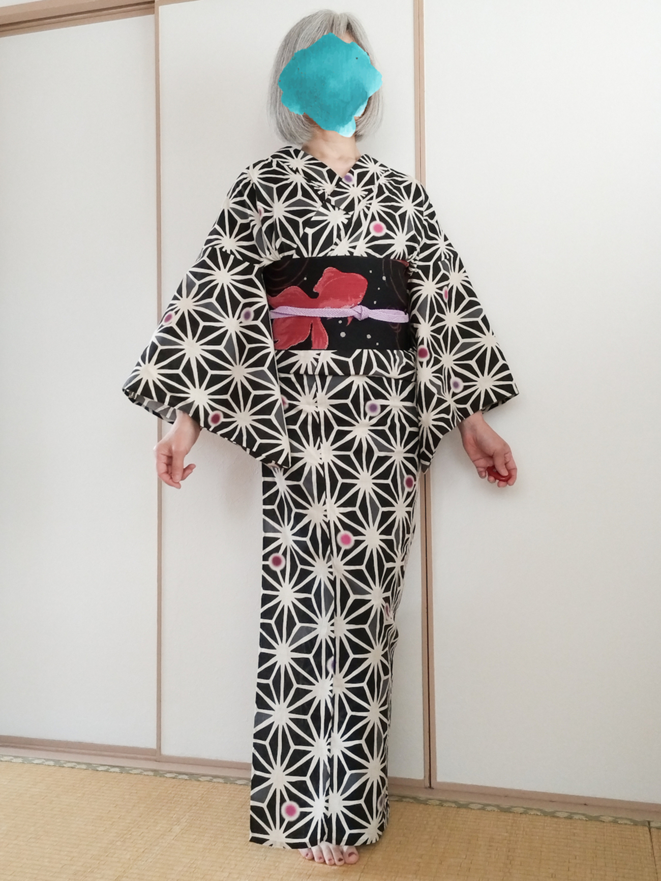 大人の浴衣 変わり麻の葉模様の浴衣 綿コーマ注染め 大人の浴衣 変わり麻の葉模様の浴衣 綿コーマ注染め - メルカリ