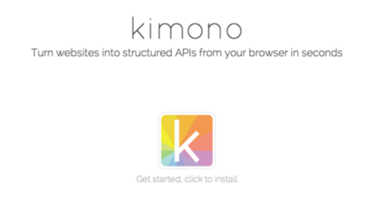 プログラミング・レスで5分でサックリWebスクレイピング「kimonolabs 