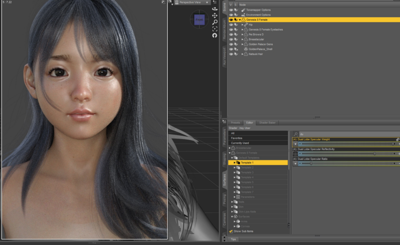 daz3d エロ Daz3D TIPS 肌をテカテカさせるパラメーター 誰でも美少女作れる。 - Jホシタロウ