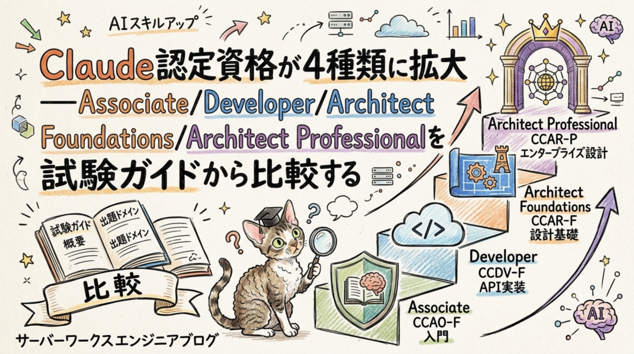 Claude認定資格が4種類に拡大 - Associate/Developer/Architect Foundations/Architect Professionalを試験ガイドから比較する