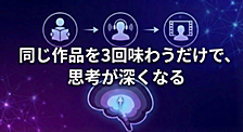同じ作品を3回味わうだけで、思考が深くなる：読む→聴く→観る