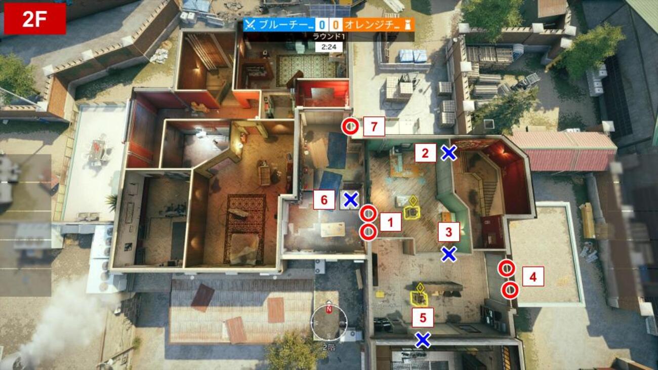 R6Sマップ研究】クラブハウス（2F監視室・金庫室）の補強・工事