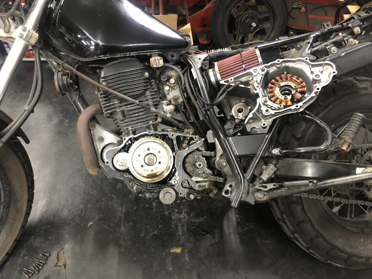 TW200 (セル滑り修理) - moto shop TG