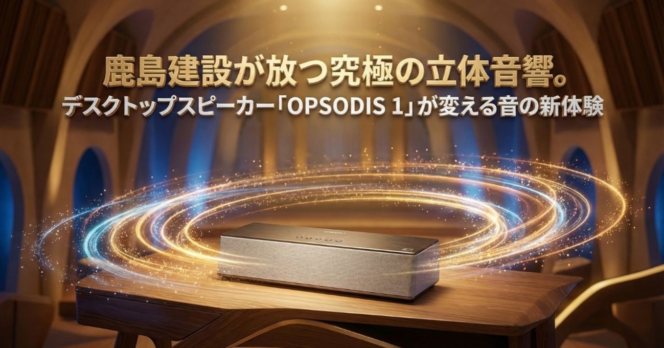 鹿島建設が放つ究極の立体音響。デスクトップスピーカー「OPSODIS 1 