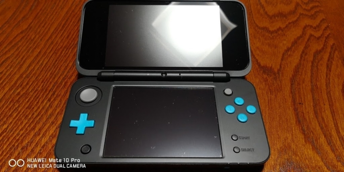 Newニンテンドー2DS LL ブラック×ターコイズ まずく 3DS 動作品 