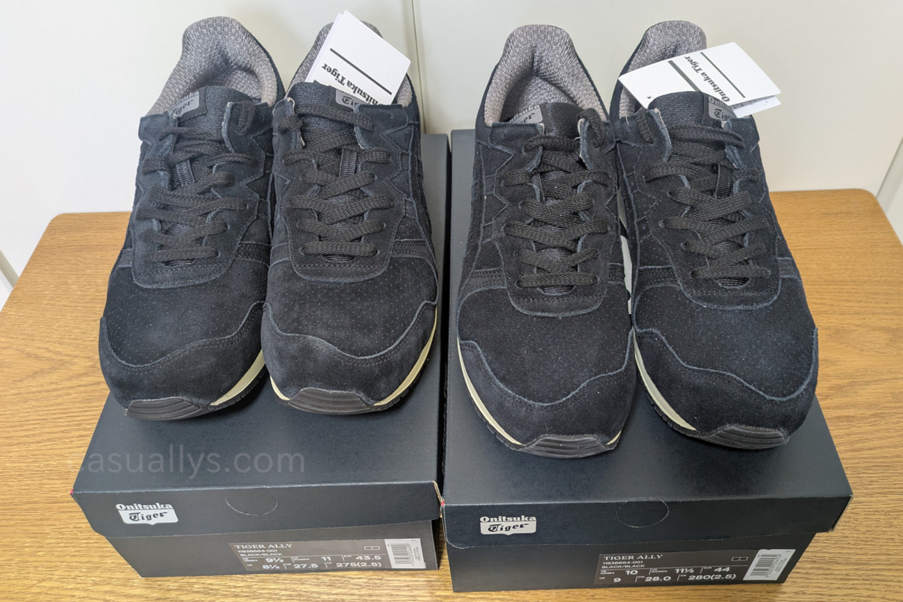 オニツカタイガー アリー を自宅で試着。サイズ感も。 Onitsuka Tiger