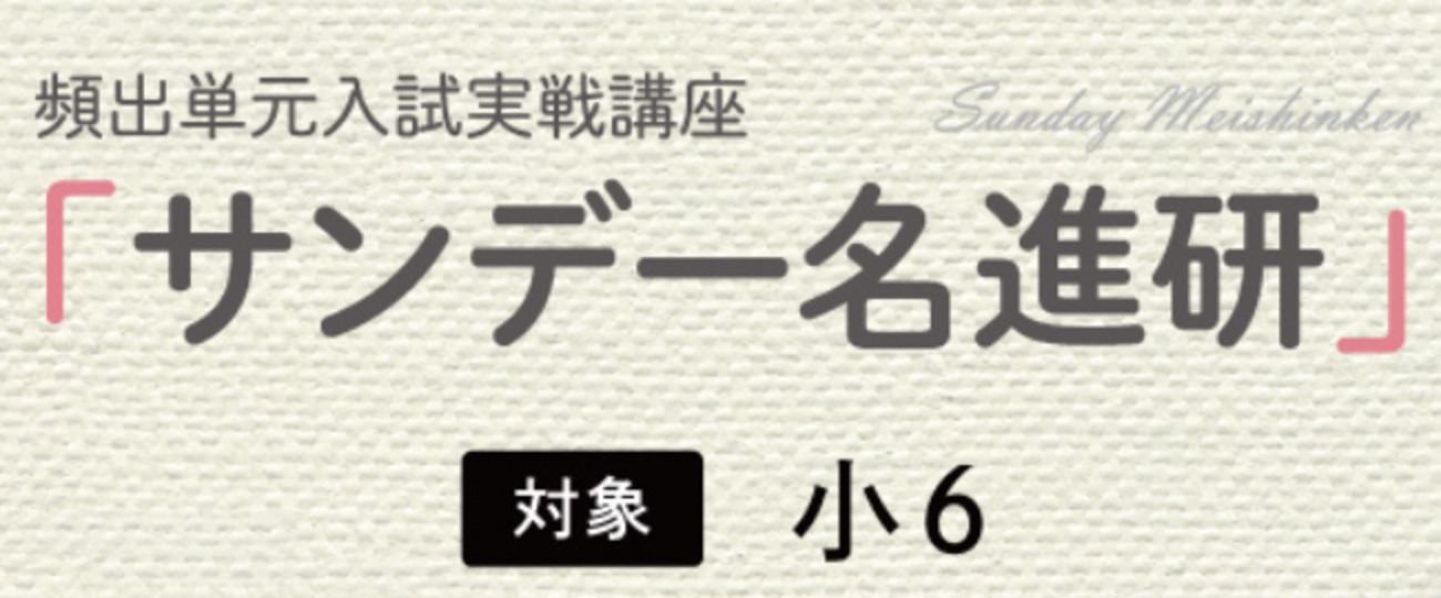 サンデー名進研 - 名進研で駆け抜けた中学受験 ～南山女子/滝中学合格 