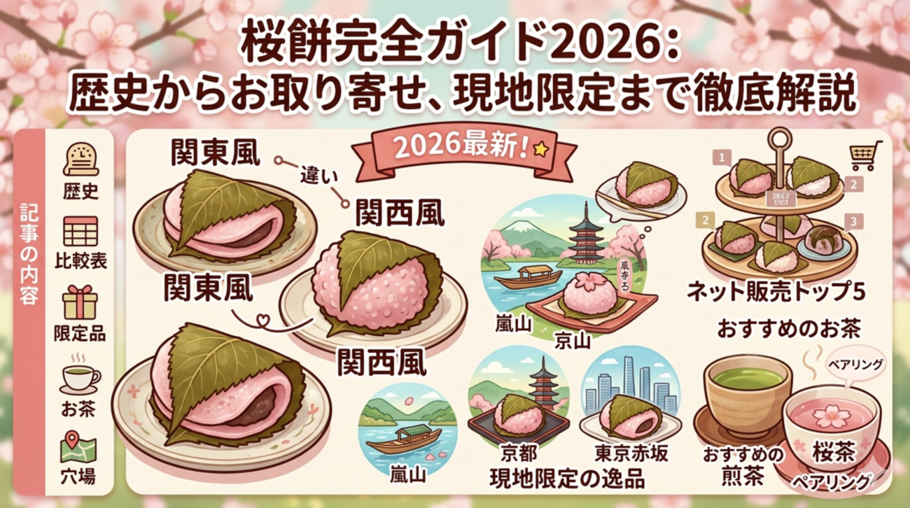 2026最新】桜餅の時期はいつまで？関東・関西の違いや通販人気 