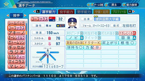 村田兆治 パワプロ