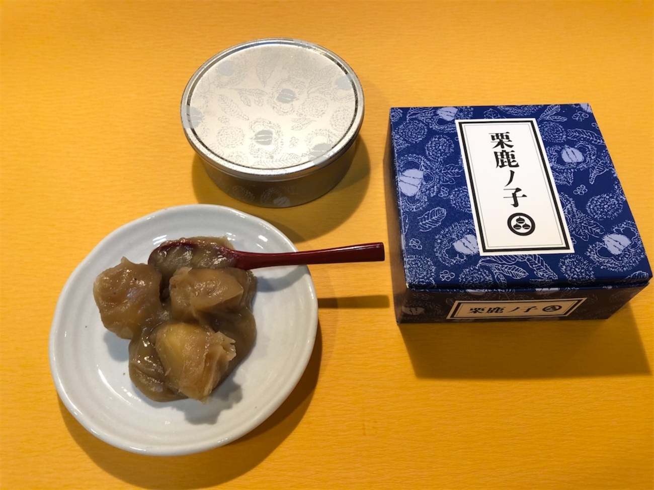 小布施堂『栗鹿ノ子』。一年中楽しめる栗菓子の定番品。栗かの子なら