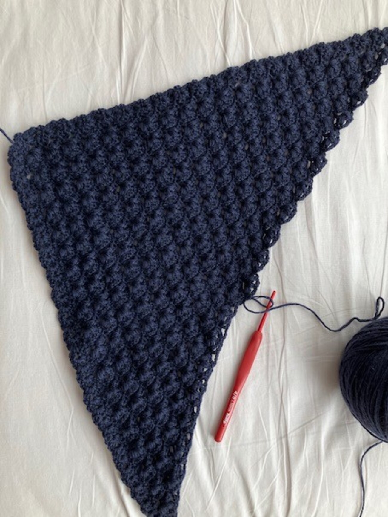 リーフ模様のカーディガン → 三角ショール - My Crochet Diary
